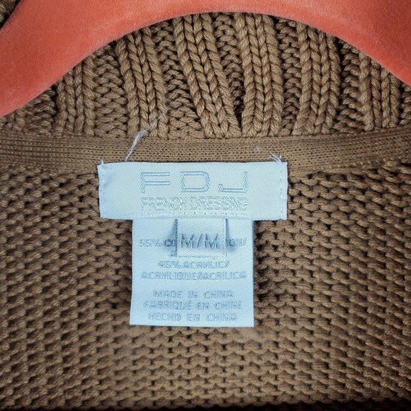 FDJ French Dressing Cardigan Knit Collard Cardigan Sweater Size Medium - Picture 2 of 8